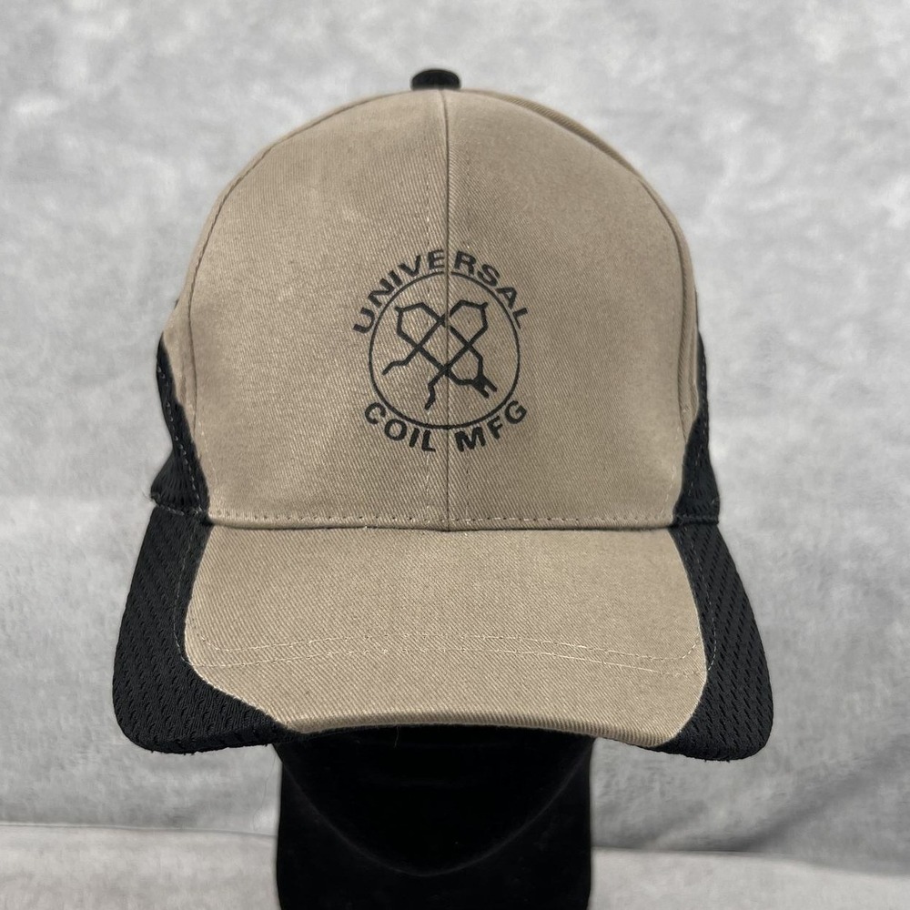 Cobra Caps Trendwave Universal Coil MFG Hat Tan Black Men USA Flag Strapback Cap